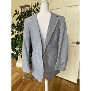 Mens Light Gray Suit Jacket 38R 32W